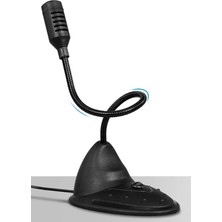 Gampus 1.5m Metre Pc Laptop Uyumlu Masaüstü Mikrofon 3.5mm Aux Oyuncu Yayıncı Mikrofon T-350