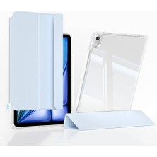 ​apple iPad Air 13 2024 Kılıf Magnetik Ayrılabilen Airbagli Uyumlu Stsr Sliding Tablet Kılıfı-Mavi Açık