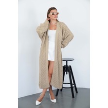 Pico Giyim Baklava Desenli Örme Triko Hırka