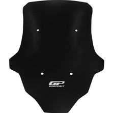 Gp Kompozit Honda Adv 350 2023-2025 Uyumlu Kısa Spor Ön Cam Siyah 49 cm