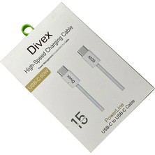 Divex 60W Yüksek Hızlı Type-C (Usb-C) Şarj ve Data Kablosu DC-206