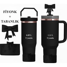 Stanley 1.18 L Quencher/ 0.89 Iceflow Yeni Nesil Pipetli Termos Uyumlu Fiyonklu Taban + Fiyonk