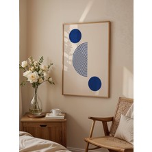 Fuart.Co Boho Eksen Mavi Bohem Serisi Duvar Posteri Dijital Baskı (Çerçevesiz) Hbfu