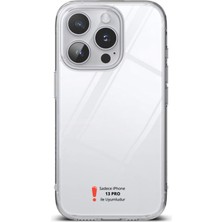 Evax (Şeffaf Mika) iPhone 13 Pro Uyumlu Sert Şeffaf Mika Sararmaz Ince Fit Toz Korumalı Kılıf