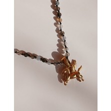 CAPO By Aytaç Yamaç Pegasus Kolye 3mm Akik Doğal Taşlı Kolye Kanatlı At Kolye