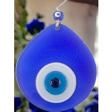 Homevia Mavi Nazar Boncuklu Şeffaf Mavi Renk Nazar Boncuklu  Duvar Süsü