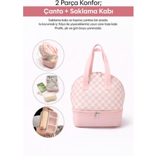 Ecrou Pötikare Desenli Yemek Çantası Pudra