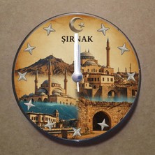 Bsb Şırnak Temalı Magnet Saat Buzdolabı Süsü Duvar Saati 10,5cm MS1065