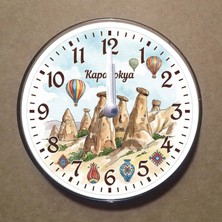 Bsb Kapadokya Temalı Magnet Saat Buzdolabı Süsü Duvar Saati 10,5cm MS2024