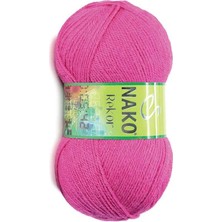 Nako Rekor (5 Adet) 10121 Orkide Pembe Renk El Örgü Ipliği