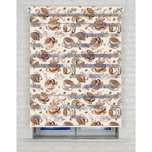 BRIGHTCOVER Fincan Coffee Baskılı Zebra Perde - Gece Gündüz Kullanıma Uygundur - Mutfak Perdesi | Kokusuz Mürekkeple Basılmış  Zebra Perdeler ile Sende Tarzını Yansıt! | 1 Dakikada Pratik Montaj