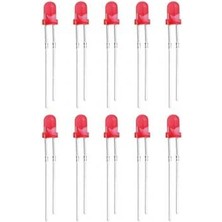 Voltaj 3mm Kırmızı LED Paketi - 10 Adet
