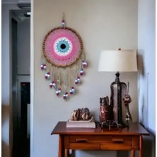 Homevia Örgülü Duvar Süsü Pembe Boncuklu Duvar Dekoru