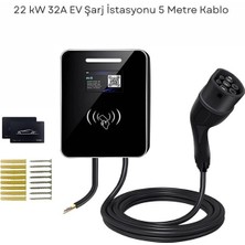 Gümrük Bey 22 Kw – 32A Kapasiteli, Type 2 Soketli, 5 Metre Kablolu Bir Ev Tipi Elektrikli Araç Şarj Istasyonu