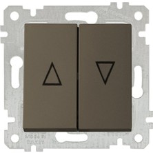 Mutlusan Rita Antrasit Mekanizma + Tuşlu Jaluzi Anahtarı Vidalı MUT-2200 406 0286