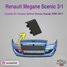 AutoPit 3D Renault Megane Scenic 3/1 (2009-2011) Uyumlu Ön Tampon Çeki Demiri Kapağı