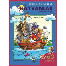 Aesco Hayvanlar Çıkartma Kitabım / Akıllı Minik ile Obur Dizisi