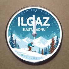 Bsb Ilgaz Temalı Magnet Saat Buzdolabı Süsü Duvar Saati 10,5cm MS2022