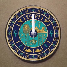 Bsb Mısır Temalı Magnet Saat Buzdolabı Süsü Duvar Saati 10,5cm MS3010