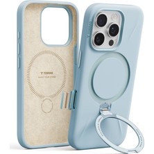 Torras iPhone 16 Pro Max Uyumlu O Stand Spin Silicone Serisi Magsafe Kılıf