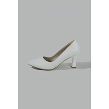 Aktaş Ayakkabı Kadın Beyaz Topuklu Ayakkabı