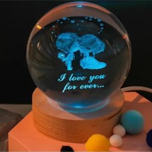 Homevia Dekoratif Öpüşen Sevgili Tasarımlı Işıklı Cam Küre