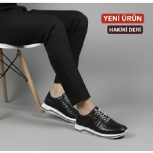 Romex Hakiki Deri Erkek Günlük Ayakkabı – Poli Spor Tabanlı, Bağcıklı Model