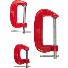 Gampus Sağlam Paslanmaz 3lü G Tip Mengene Seti Hobi Seti 3 Boy Mengene Sabitleme Aparatı