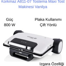 Korkmaz Tostema Maxi Tost Makinası Vanilya