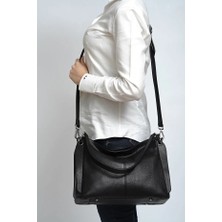 Atelier Terra Marea Smyrıon Siyah | Hakiki Deri Kadın Omuz ve Çapraz Askı Çantası