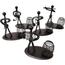 Homevia  Dekoratif Metal Adam Müzisyen Kalemlik