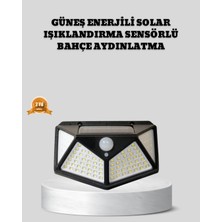 Toptan Bulurum Güneş Enerjili Aydınlatma 100 LED Sensörlü Solar Dış Mekan Lamba