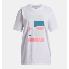 Under Armour Kız Çocuk Ua Block Logo Oversize Kısa Kollu T-Shirt 6009720-100