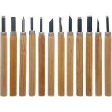 Voltaj Ahşap ve Seramik Oyma Şekil Verme Seti 12 Parça