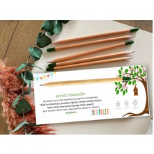 43 Cici Süsler Organizasyon Tohumlu Kurşun Kalem Karne Hediyesi Yeşeren Kalem 16 Adet