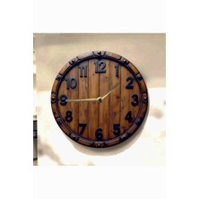 AA Shop Renkli Baskı Desenli Sayılı Hediyelik Ahşap Sessiz Tablo Duvar Saati 718