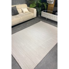 Halı Sepeti Luxess Bukle 1120 Bej Hav Toz Vermez Salon Halısı Kesme Halı Yolluk Kaymaz Taban Halı