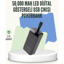 Narnuga Yüksek Kapasiteli 50.000 Mah Powerbank – Type-C, Lightning ve Micro USB Uyumlu, Çoklu Cihaz Şarj Özellikli