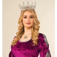 LTG Nova Taşlı Rönesans Kraliyet Gümüş Renk Kraliçe Tacı