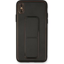 Storozal Newface Iphone Xs Max Kılıf Coco Deri Standlı Kapak - Siyah