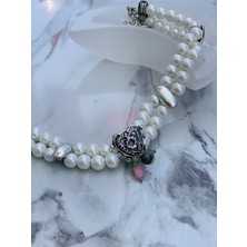 CAPO By Aytaç Yamaç Kalp Detaylı Cam Inci Choker Kadın Kolye