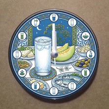 Bsb Rakı Temalı Magnet Saat Buzdolabı Süsü Duvar Saati 10,5cm MS9005