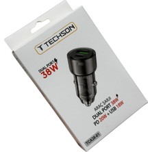 Techson dual Port 38W Araç Şarjı TCA38-01