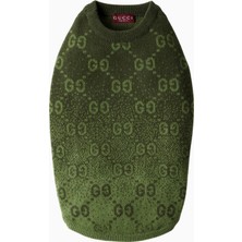 Gucci Italyan Tasarımı Gg Jakarlı Yün Köpek Kazağı