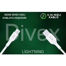 Divex 3.1A Lightning Hızlı Şarj Data Kablosu