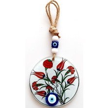 Homevia Lale Çiçeği Desenli Füzyon Cam Duvar Dekoru