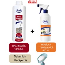 Ersağ Halı Matik 1000 ml + Mobilya Temizleyici 500 ml + ( Sabunluk Hediye'li ) 123-18