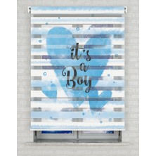 BRIGHTCOVER Kalp Erkek Baskılı Zebra Perde - Gece Gündüz Kullanıma Uygundur - Bebek Odası Perdesi | Kokusuz Mürekkeple Basılmış  Zebra Perdeler ile Sende Tarzını Yansıt! | 1 Dakikada Pratik Montaj