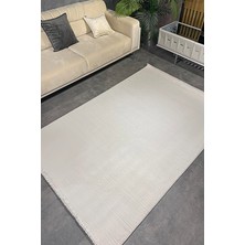 Halı Sepeti Luxess Bukle 1120 Krem Hav Toz Vermez Salon Halısı Kesme Halı Yolluk Kaymaz Taban Halı