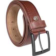 Lelth Erkek 4.5 cm Spor Kahverengi Kemer
